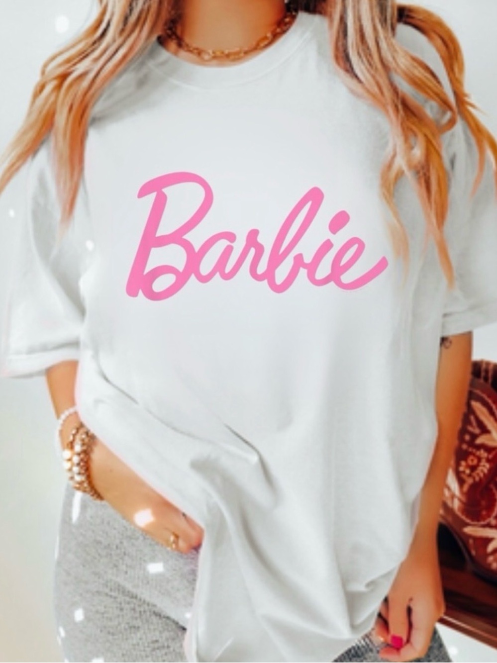 H&M Barbie T-Shirt with Pink Logo
